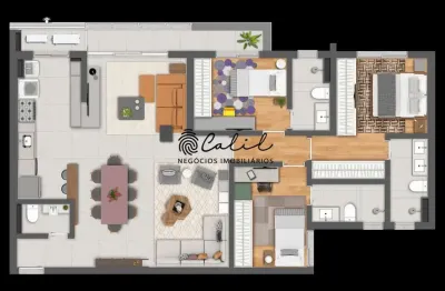 Edifício ares residence - apartamento com 3 dormitórios à venda, 111,4 m² por r$ 877.000,00 - edifício ares residence - jardim olhos d'água - ribeirão preto/sp