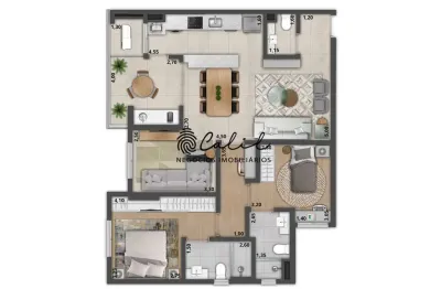 Edifício edras residence - apartamento com 2 quartos (suítes), 90,15m² à venda por r$ 806.000,00 - edifício edras residence, ribeirão preto/sp