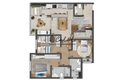 Edifício Edras Residence - Apartamento com 3 quartos (1 suíte), 90,15m² à venda por R$ 855.000,00 - Edifício Edras Residence, Ribeirão Preto/SP