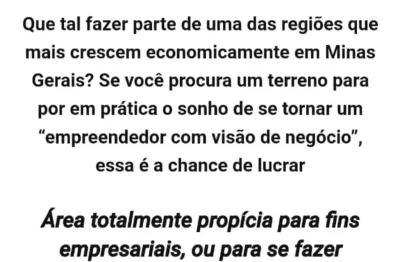 Terreno comercial à venda na Área Rural de Sete Lagoas, Sete Lagoas 