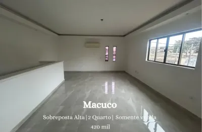 Oportunidade no macuco! sobreposta alta| 2 quartos  por r$ 420 mil!