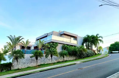 Casa de luxo à venda no alphaville ii salvador | 5 suítes | porteira fechada | jardim 360°