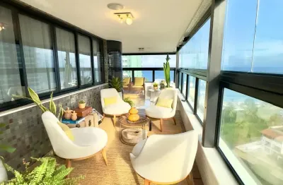 Apartamento alto padrão com vista mar de 180º à venda no morro do gato | 240m² | 3 suítes | 1 por andar