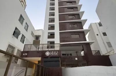 Quarto e sala de luxo no graça prime residence | mobiliado | nascente | andar alto
