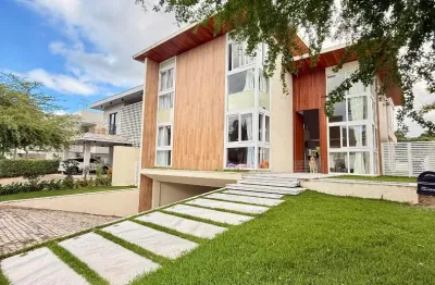 Casa nova de luxo com 5 suítes + gabinete | alphaville salvador 2