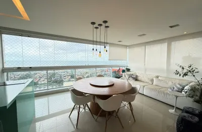 Apartamento alto padrão com vista mar em patamares – 155m², 3 vagas, finamente decorado