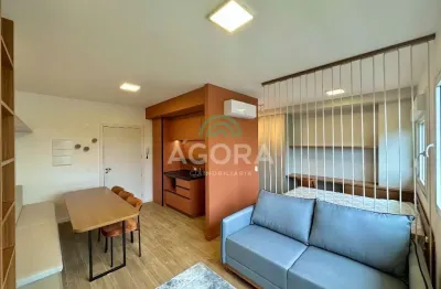 Loft mobiliado e decorado com 38m² privativos no bairro marechal rondon