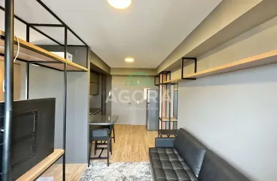 Loft mobiliado e decorado com 38m² privativos no bairro marechal rondon