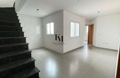 Cobertura duplex para venda em santo andré, vila scarpelli, 2 dormitórios, 2 banheiros, 2 vagas