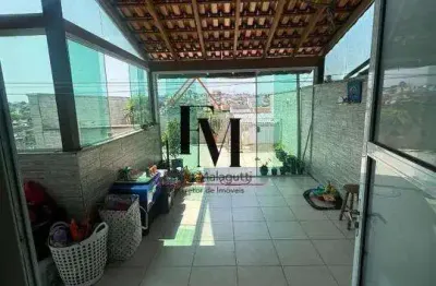 Cobertura duplex para venda em santo andré, jardim las vegas, 2 dormitórios, 1 banheiro, 1 vaga