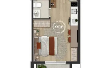 O imóvel no bairro pinheiros e possui 24 metros quadrados com 1 dorm