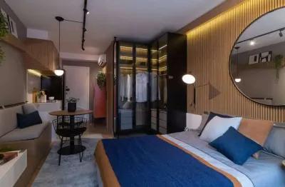 O imóvel no bairro pinheiros e possui 24 metros quadrados com 1 dorm