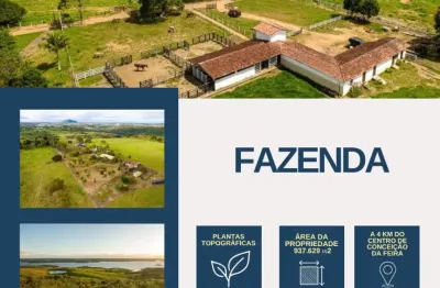 Conceição de feira/ba - fazenda/terreno na beira lago, com 1.138.005m² à venda por r$10.750.000,00.