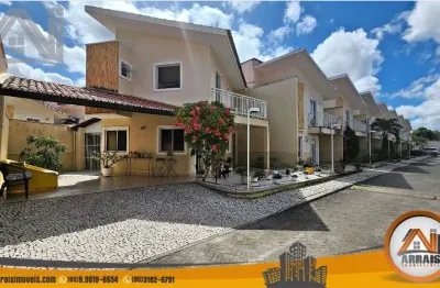 Exclusivo - casa alto padrão em condomoinio fechado na maraponga com 3 suites e 130m² por apenas 775.000,00