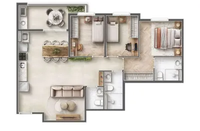 Apartamento com 3 quartos à venda na Vila Augusta, Guarulhos 