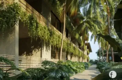 Apartamentos quarto e sala em complexo beira-mar da paradisíaca praia de tatuamunha