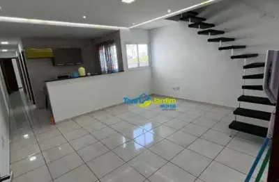 Cobertura com 3 dormitórios à venda, 121 m² por r$ 550.000,00 - vila pires - santo andré/sp