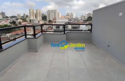 Cobertura com 2 dormitórios à venda, 97 m² por r$ 470.000,00 - jardim ocara - santo andré/sp