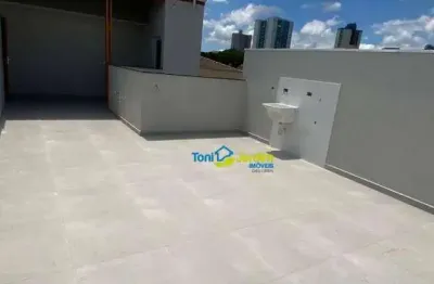 Cobertura com 2 dormitórios à venda, 110 m² por r$ 590.000,00 - parque das nações - santo andré/sp