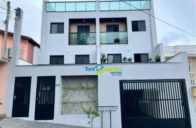 Cobertura com 2 dormitórios para alugar, 88 m² por r$ 2.955,00/mês - vila pires - santo andré/sp