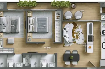 Apartamento na planta com 2 dormitórios sendo 1 suíte e 1 vaga de garagem- entrega em 2026 na brava