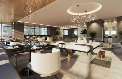 Apartamento em construção com 4 suítes, 3 vagas de garagem na meia praia em itapema