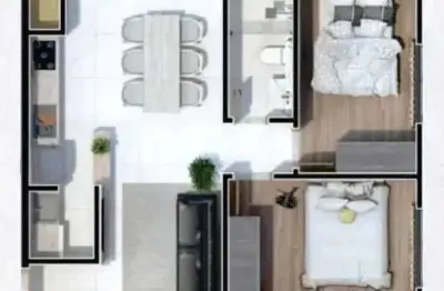 Apartamento na planta com 2 dormitórios e 1 vaga de garagem em indaial- sc