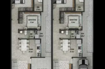 Geminado em construção com 1 dormitórios mais 1 suíte e 1 vaga, entrega 10/2025- vila nova barra velha - sc