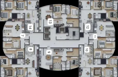 Apartamento na planta com 3 dormitórios sendo 2 suítes em porto belo/sc