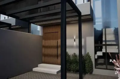 Sobrado na planta com 2 suítes e 2 vagas de garagem em areias de baixo, são josé/sc