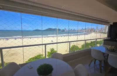 Apartamento frente mar mobiliado com 2 dormitórios e 1 vaga em balneário camboriú/sc