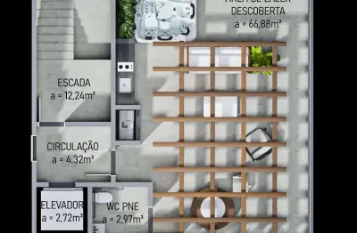 Cobertura com 3 quartos à venda em pedra branca, palhoça  por r$ 1.027.450