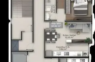 Apartamento com 3 quartos à venda em pedra branca, palhoça  por r$ 890.448