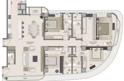 Apartamento com 4 quartos à venda no centro, balneário camboriú  por r$ 4.950.000