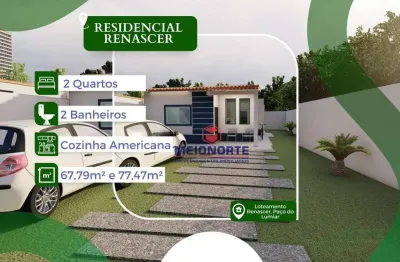 Casa com 2 dormitórios à venda, 77 m² por r$ 364.360,00 - residencial renascer - paço do lumiar/ma