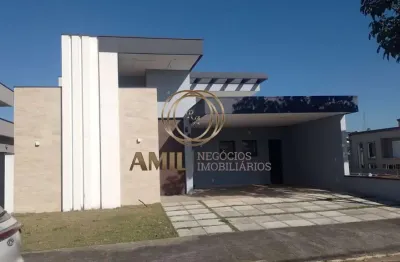 Ra amil aluga casa térrea nova de 03 dormitórios, 01 suíte, 300m², no condomínio terras do vale, caçapava/sp