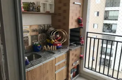 Aluguel de apartamento com sacada gourmet no parque santo antônio - jacareí, sp: 2 quartos, 1 suíte, 70m² - ra amil.