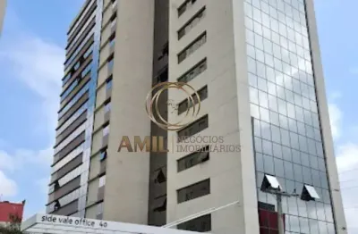 Ra amil vende sala comercial de 46m² no edifício side vale office, jardim oswaldo cruz, ao lado do centervale shopping, região central!!