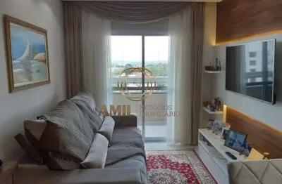Apartamento 02 dormitórios sendo 01 suíte mobiliado com sacada no terraço parque, parque industrial - zona sul de são josé dos campos