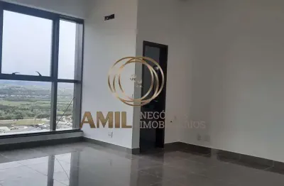 Sala comercial para locação no condomínio hyde park, aquarius: 1 sala, 1 banheiro, 1 vaga, 38m².