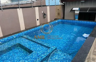 Casa alto padrão de 04 quartos (02 suítes), piscina, área gourmet e segurança completa no jardim flórida - jacareí