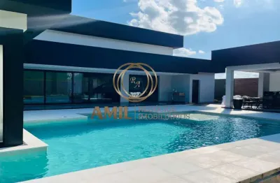 Casa de alto padrão de 04 suítes, 430m², piscina, no condomínio terra de santa helena jacareí - sp