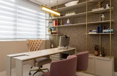 Sala ampla no CEO Salvador Shopping para venda com fino acabamento e 100% mobiliada!