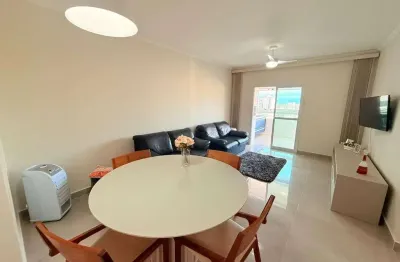 Apartamento de 2 dormitórios com vista para o mar na ocian, praia grande