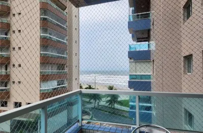 Apartamento 1 dormitório com sacada e vista para o mar,  caiçara - praia grande