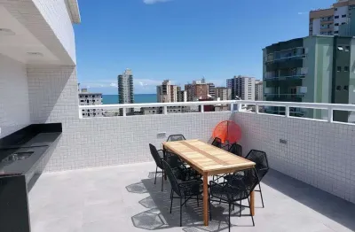 Apartamento vista mar de 46m² com 1 dormitório e sacada na vila guilhernina