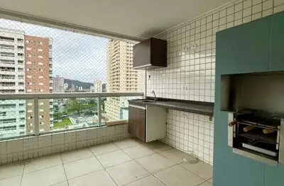 Apartamento 2 dorm 1 suíte sacada gourmet no canto do forte em praia grande/sp