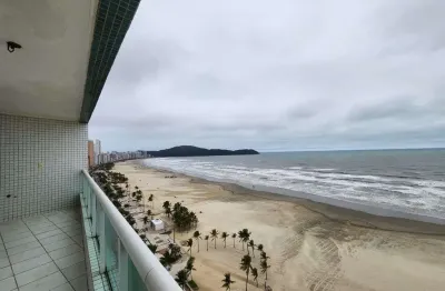 Belíssimo apartamento frente mar | guilhermina em praia grande | 03 dormitórios|