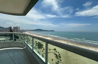 Apartamento frente mar 3 dormitórios  -  vista mar na Guilhermina - Praia Grande