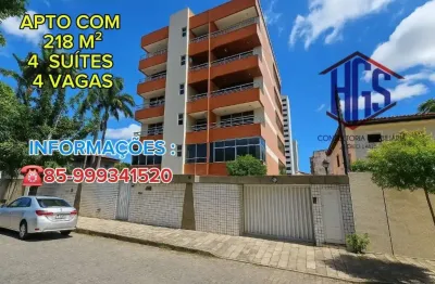 Apartamento para venda em fortaleza, dionísio torres, 4 dormitórios, 3 suítes, 4 banheiros, 4 vagas
